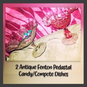 **SOLD**🍭2 Fenton🍭Antique Candy Dishes